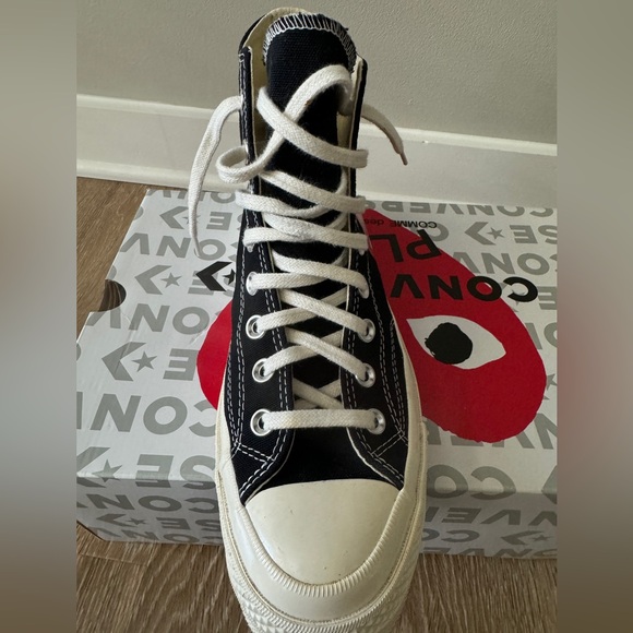Comme des Garcons PLAY Converse High Top Sneakers - Picture 4 of 8